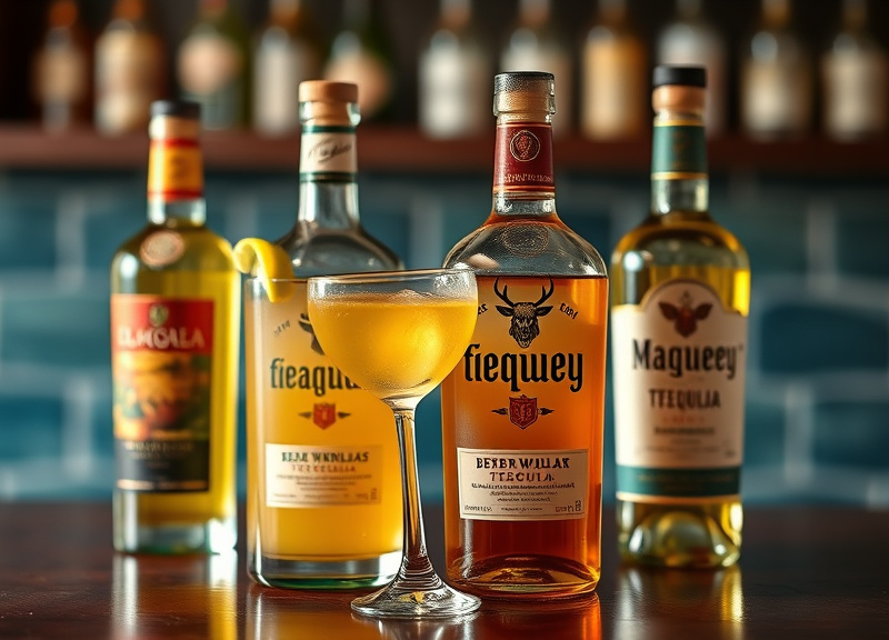 What types of tequila are offered on the El Maguey drink menu?